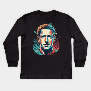 Mark Zuckerberg Kids Long Sleeve T-Shirt